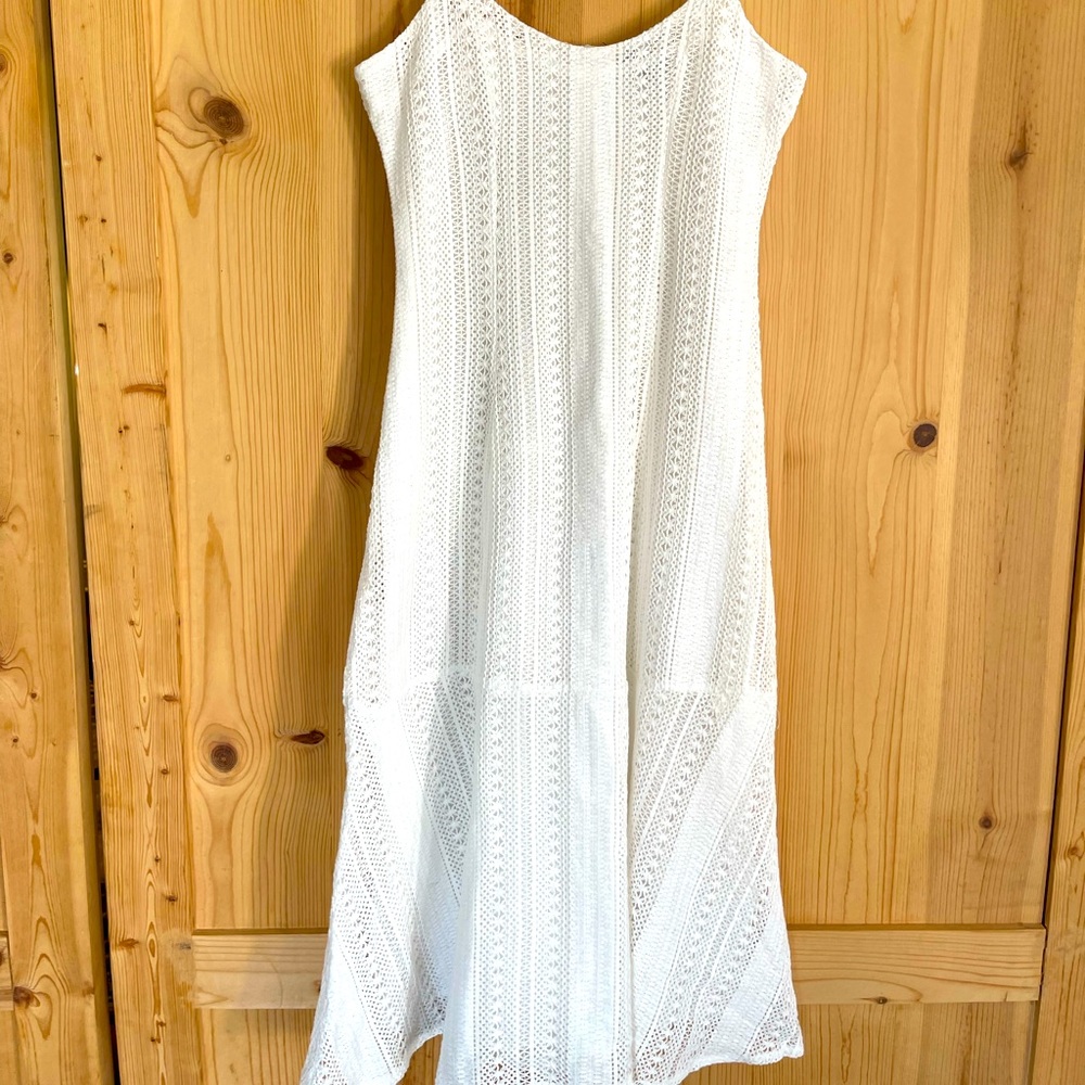 White summer midi dress